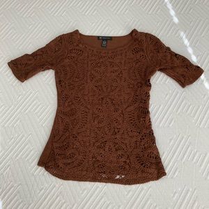 Ladies brown knit sweater